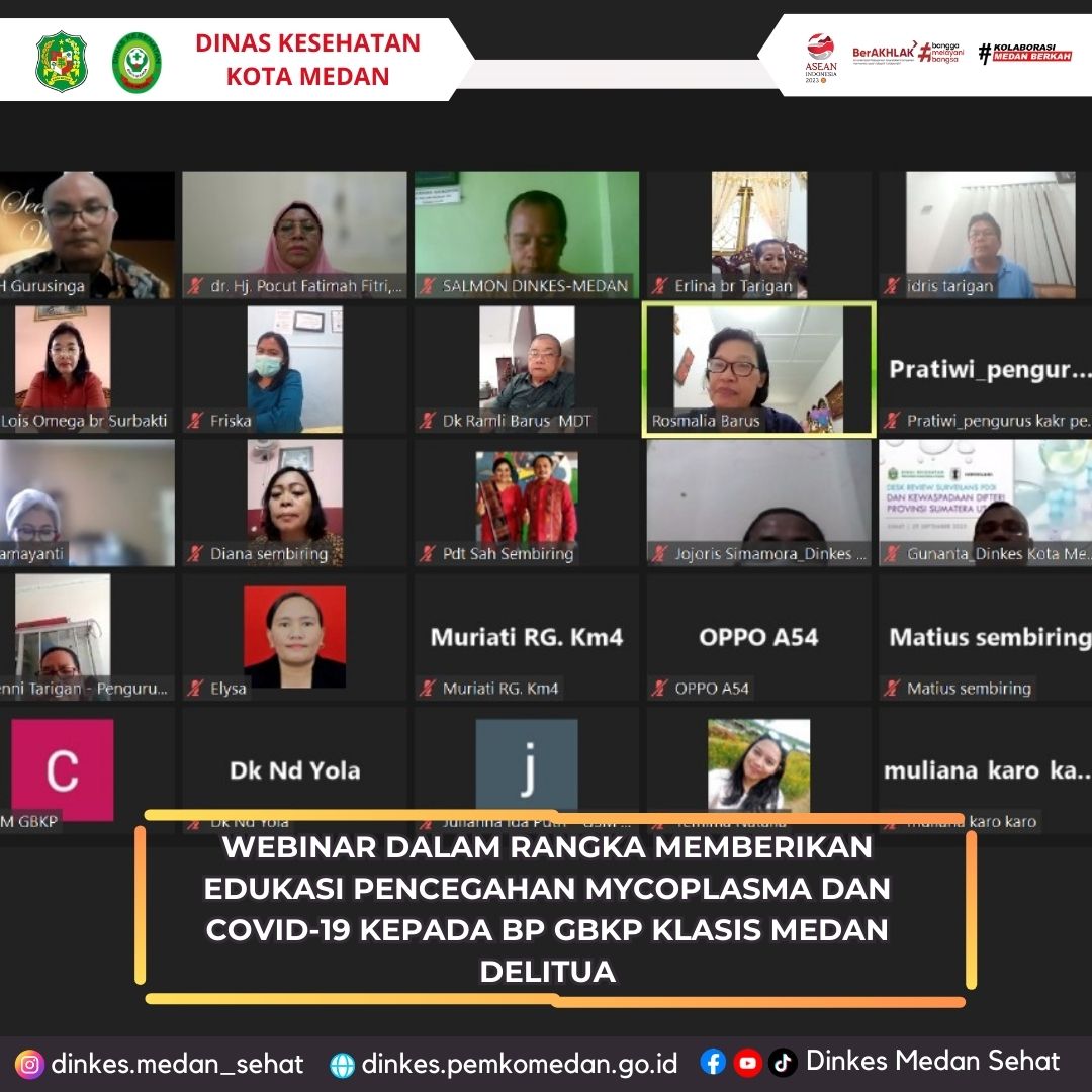 Webinar Dalam Rangka Memberikan Edukasi Pencegahan Mycoplasma dan Covid-19 Kepada BP GBKP Klasis Medan Delitua